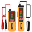 F04 Underground Wire Locator Tracer Tone Generator Kit and Probe with Earphone, Buried Wire Tester for Locating Breakage Cables & Wires Dog Fence Cables (Yellow)