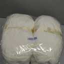 Super Bulky Yarn for Crocheting, 4 Large Skein(Each 10.5oz/300g, 220yds/201m) for Baby Blanket/Amigurumi/Home Decor(White)