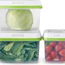 Rubbermaid FreshWorks Produce Saver, Medium and Large Storage Containers, 6 Piece Set
