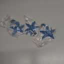 Starfish Cast Iron Wall Hooks Antique Blue - Set of 3 for Coats, Aprons, Hats, Towels, Pot Holders, More