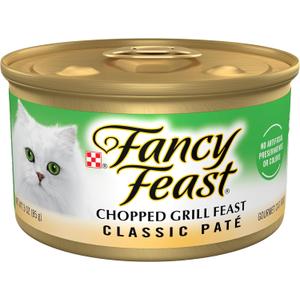 Purina Fancy Feast Chopped Grill Feast Classic Wet Cat Food Pate - (Pack of 24) 3 oz. Cans (EXP 01/01/28)