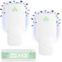 Fly Trap Indoor, Fruit Fly Traps for Indoors, Two Modes Protect 400 Sq Ft for Home, 2 Devices 12 Glue Cards, Fly Catcher Trap for Fruit Flies, Gnats, Mosquito, Flies, Moths, and Other Flying Insects