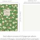 Monolike Olivia's Flowers PVC Adhesive Photo Album, Green - Photo Album, Photo Book, Adhesive Album, Design Album