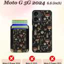 2 x Shorogyt for Motorola Moto G 5G 2024 Cute Kawaii Leather Phone Case - Compatible with Magsafe Wallet Magnetic Credit Card Holder Fashion Mushroom Design Phone Cover for Women Girls, Fits 7 Cards