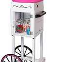 Nostalgia NCCCRT2PKWH Professional Cotton Candy Cart, 36”, White