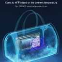 Electric Cooler Bag, 12V Thermoelectric Cooler Warmer Plug in for Vehicles, Portable Refrigerator for Car, RV, and Camping Use, 18L/20 Cans Capacity, Blue