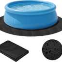 CIEOVO 8 FT Round Pool Liner Pad for Above Ground Swimming Pools - Protects Pool Liner Outdoor Pool Mat for Pool Bottom Liner Protector to Prevent Punctures Extend Liner Life