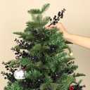 HOHOTIME 36Pcs Christmas Halloween Black Glitter Berry Stems Ornaments, 9.5 Inch Artificial Christmas Tree Picks for Xmas Tree Garland Wreath Vase Decorations DIY Home Decor(Black)