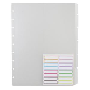 Discbound Dividers 6 Tab Medium 1 Set 9 Holes Clear