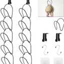 WINIT Hat Rack Caps Rack Holder,10 Rings Hat Organizer Cap Holder Organizer (Door Hooks and Sticky Hooks Include),Door/Wall/Clothes Rod Hanger Storage Hat Organizer for Baseball, Caps, Towel