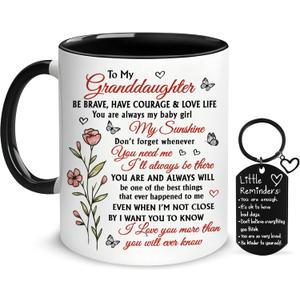 Hyturtle To My Granddaughter Mug 11oz  Granddaughters Gift, Gifts From Grandma To Granddaughter On Birthday, Mothers Day, Christmas Keepsake Coffee Cup