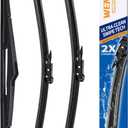 28"/28"/12" Windshield Wipers Compatible with Ford Focus 2012-2018 Front and Rear Wiper Blades for My Car Original Equipment Automotive Replacement (Set of 3)