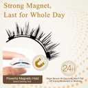 Ginani Magnetic Lashes,Magnetic Eyelashes with Applicator for Valentine's Day,No Glue Needed Reusable Magnet Eyelashes Kit for Use(Simple)