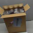 novelinks 8 oz Clear Plastic Jars with Screw-On Lids - BPA-Free Refillable Storage Containers for Slime, Spices, Crafts, Kitchen & Home Organization (32 Pack,Silver)