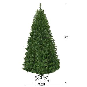 6-ft Pre-lit Artificial Christmas Tree with Multicolor LED Lights