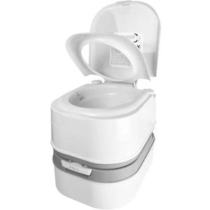 mupera Portable Cassette Toilet - Upgraded 6.4 Gallon Compost Toilet Camping for Adult, Travel Double-outlet Anti-leak Cassette Portable Potty for RV Camping Traveling Boat Fishing (White)