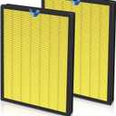 Vital 200S Pet Care Replacement Filter for LEVOIT Vital 200S and Vital 200S-P, 3-in-1 H13 Grade True HEPA Activated Carbon Filter, LRF-V201-YUS, 2 Pack, Yellow