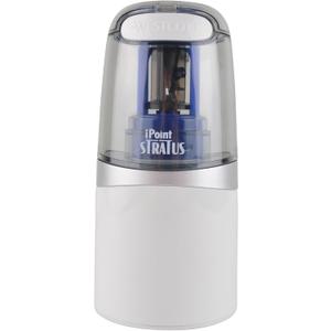 Westcott 17794 iPoint Stratus Battery Pencil Sharpener with Titanium-Bonded Blades and Pop-Top Canister for School, Office, and Home, Assorted Colors