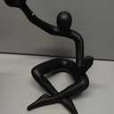 Thinker Statue Wine Rack, Black Modern Rack for Kitchen Table Decor, Single Wine Bottle Holder Countertop for Bar, Small Bottle Holder Rack, 7 inches x 7.36 inches x 10.6 inches