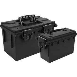 Sheffield 12706 Storage Bins With Lids, 2-Pack Stackable Storage Bins, Made in USA, Lockable and Water-Resistant Containers with Lids, Plastic Containers for Home, Classroom, and Dorm