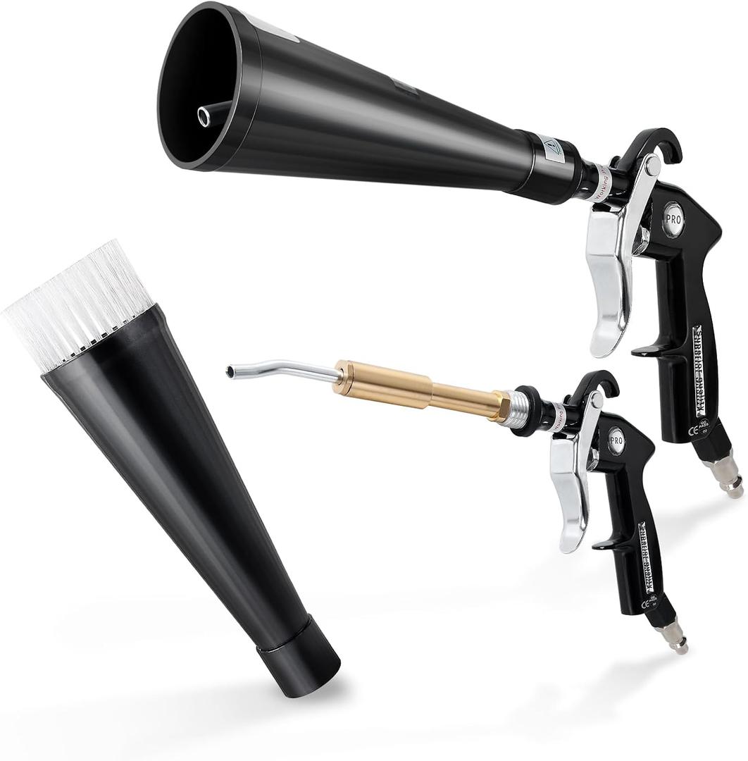 Tornado Car Cleaning Gun,Air Blow Gun Quickly Removes Surface Dirt and Dust,Works with Air Compressor