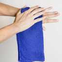 Multi-Purpose Towels - High Capacity 12 Pack, 100% Cotton - Ultra Soft, Super Absorbent, and Quick-Dry for Spa, Hotels, Sports, Workouts, Yoga & Zumba. Size 16"x27" Made in Vietnam (Blue)