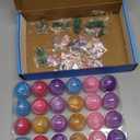 24 Pack Slime Valentines for Kids -No Messy Glitter Clear Slime Kit for Girls 8-12 with Sequins, Non Sticky Stress Relief Toy for Kid & Adult, Princess Toys, Party Favors, Classroom Prizes