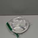 Stainless Steel Dinner Plates 2 Packs 8 Inch Portion Control Divided Plates for Adults Bariatric Weight Loss Diabetic Diet Reusable Camping Serving Round Dinner Plate 3 Compartment