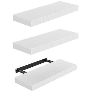 15x7 White Floating Shelves 3 Pack
