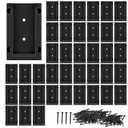 Eapele 40pcs Deck Railing Brackets Connectors for 2x4 Railing Wood Post with 240pcs Wood Screws