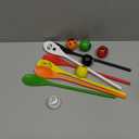 JOYIN 6 Pcs Halloween Egg and Spoon Race Game Set; Eyeballs and Spoons with Assorted Colors for Kids Adults Halloween Outdoor Fun Games, Party Favor Supplies, Classroom Activities