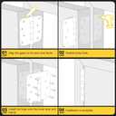 KOLET Ball Bearing Door Hinges, 4 x 4 Inches Door Hinges, Heavy Duty Stainless Steel Hinges, 5/8'' Radius Corner, Smooth and Quiet, Non Removable Pin, Brushed Nickel, 3 Pack