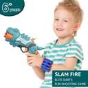 Dinosquad Dinosaur Blasters Toy for Toddlers, 50 Soft Foam Bullets & 5-Dart Rotating Drum, Dino Soft Bullet Blasters for Indoor Outdoor Shooting Game for 6 Year Old Boys Girls and Up