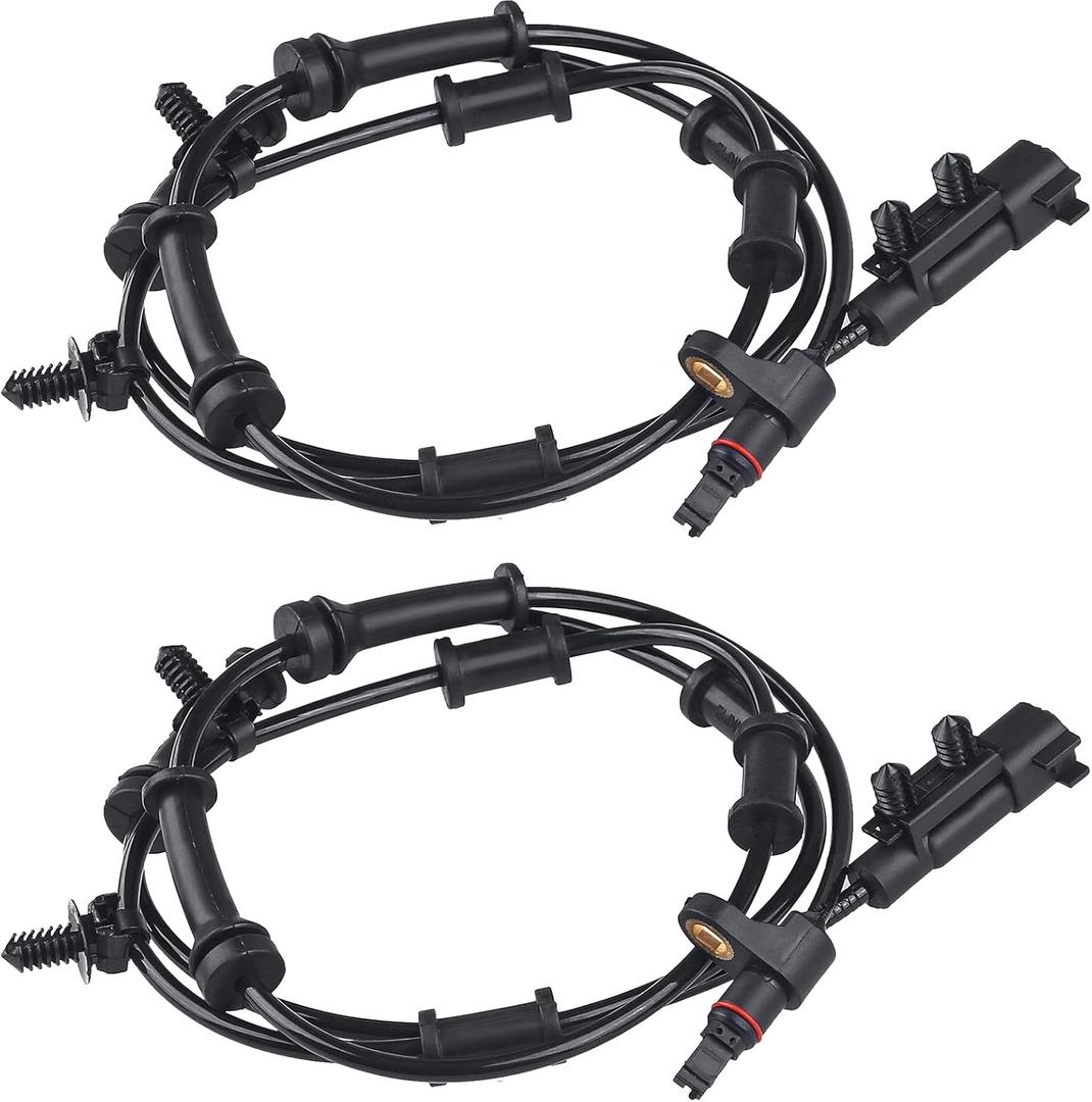 WMPHE 2 Pcs ABS Wheel Speed Sensor Compatible with Jeep Wrangler 3.6L 3.8L 2007 2008 2009 2010 2011 2012 2013 2014 2015 2016 2017, Replacement for 68003281AC 68003281AA, Front Left & Right ABS Sensors