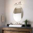 2-Light Bathroom Vanity Light 17.5" Brushed Nickel Bathroom Light Fixture E26 Base, Modern Mirror Light for Vanity Lighting fixtures