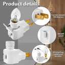 4 Sets Plug in Night Light 120V Night Lights Plug into Wall Includes 7W E12 Bulb and Metal Clips Nightlight Plugin, White