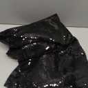 Black Sequin Tablecloth 90 Inch Round Sparkly Glitter Table Cover Overlays for Round Tables Wedding Birthday Party Prom Christmas Halloween Decorations