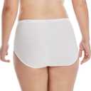Hanes womens High-waisted Brief Panties, 6-pack, Moisture-wicking Cotton Brief Underwear (White, M)