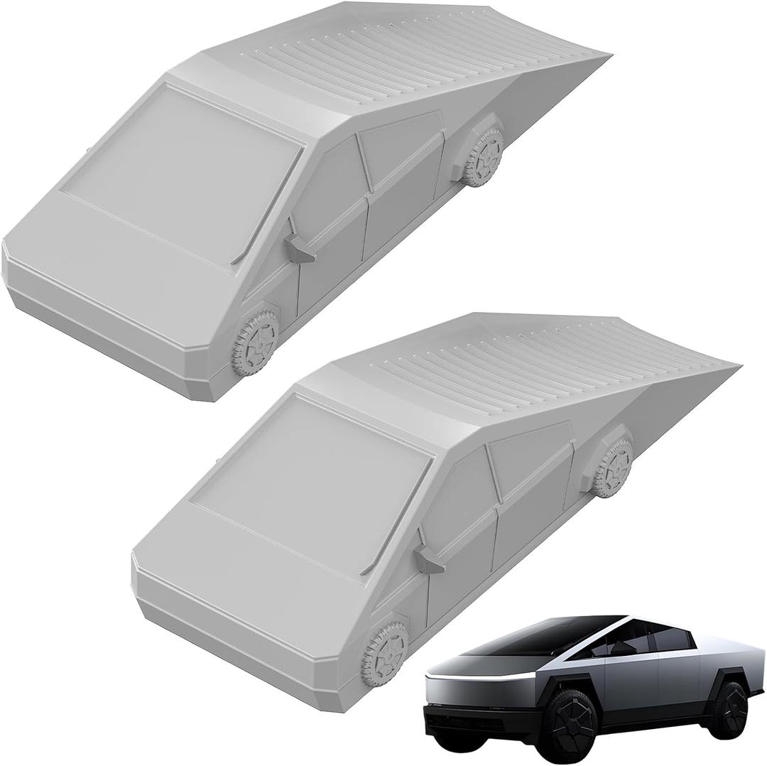 2Pc Funny Tesla Cybertruck Door Stoppers for Bottom of Door, Anti-Slip Rubber Heavy Duty Door Stop Wedge, Large Doorstop 2 inches High Gate Holder Suits Any Floor As a Gifts