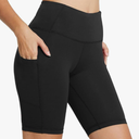baleaf Women's 8"/ 5"/ 3" Biker Shorts High Waist Yoga Workout Gym Running Volleyball Spandex Shorts with Pockets L