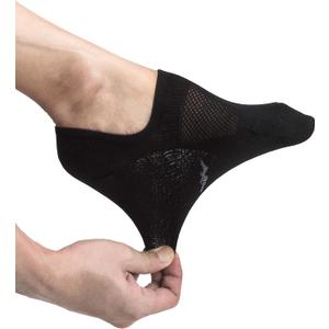 Pro Mountain Thin No Show Socks Seamless Wide Toe Box 6 Pack Liner Unisex Size S to X-Large Cotton Footies (Medium)