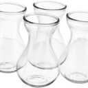 Glass Vase Teal, Clear, Blue 4 Pack