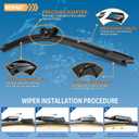 28"/24" Windshield Wipers Compatible with Chevy Chevrolet Cruze 2019 2018 2017 Front Wiper Blades for My Car Original Equipment Automotive Replacement (Set of 2)