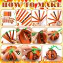 Epakh 45 Pcs Paper Strip Fall Pumpkin Craft Kit - Thanksgiving Gratitude Pumpkin Thankful Crafts Halloween DIY Paper Strip Art for Autumn Holiday Religious School Classroom Activities Party Decor