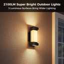 XMCOSY+ Outdoor Wall Lights, 2100LM Smart LED Porch Lights Outdoor, RGBCW Exterior Lighting Sconce, Wi-Fi Control, Compatible with Alexa, IP65 Waterproof, 2 Pack