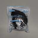 BEAULEGAN Purse Strap Replacement - Full Grain Microfiber Leather - 59 Inch Long Adjustable for Crossbody Shoulder Bag - 1 Inch Wide, Black/Silver