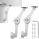 HBL' 2 Pack | Lid Support Hinges Heavy Duty Lid Stay Hinge  110 Open Angle, Free Stop, Tension Adjustable, Supports Up to 50LBS for Upper Cabinets & RV Cabinets.