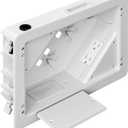 in-Wall TV Box with Flange for Home Theater Installation, 11.9" x 8.4" Cord Hider for Wall Mounted TV, with 2 Outlets, Cable Bracket, LV Cable & 1-1/2" ENT Entrance, Ideal for New or Retrofit Job (White)
