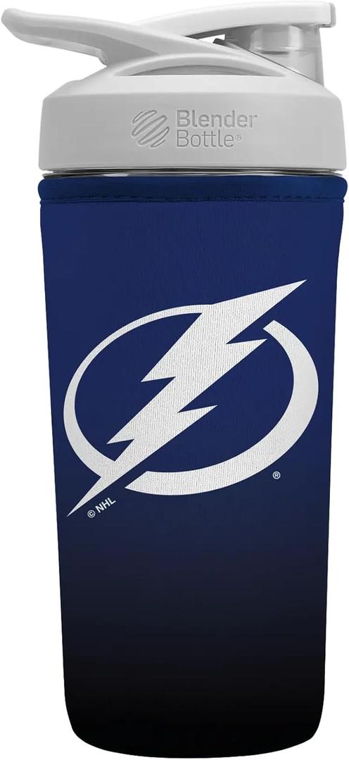 Sok It BotlSok NHL Hockey Protein Blender Shaker Bottle Sleeve Insulated Neoprene Cover (Tampa Bay Lightning, Fits 28oz Blender)
