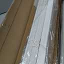 36" W x 36" H Cordless Faux Wood Blinds, 2" Slat, White, Room Darkening, Waterproof, Easy to Install, Inside Mount, Wand Tilt Control